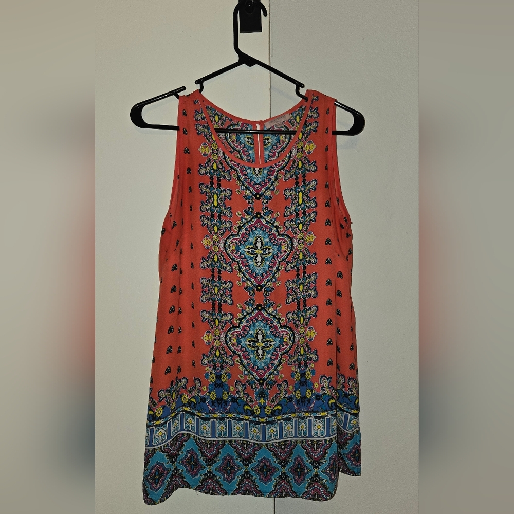 Colorful Sleeveless Patterned Top